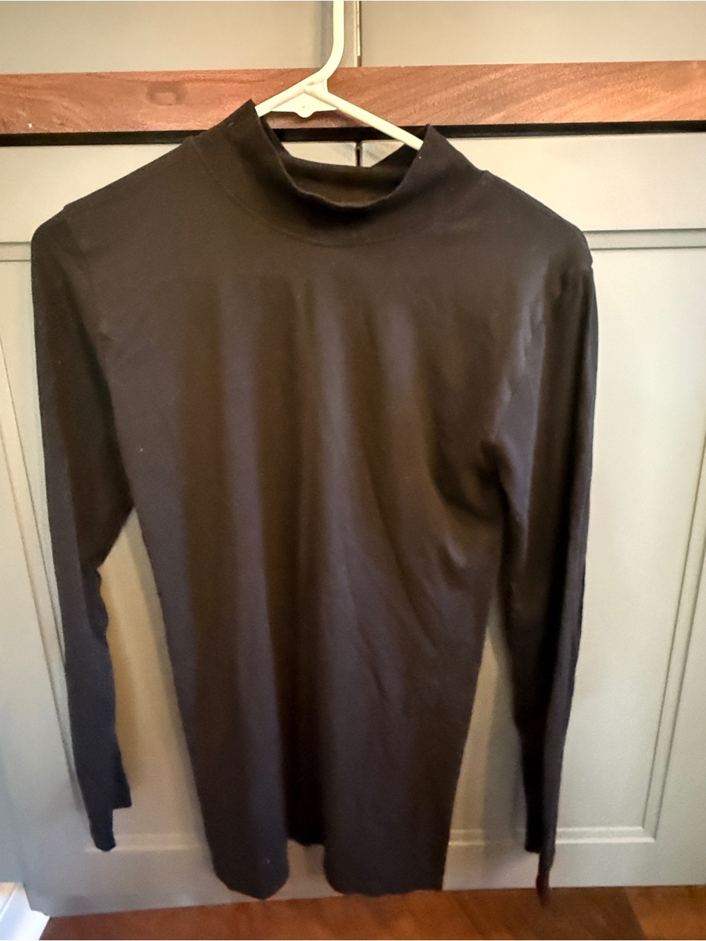 Grace & Lace Perfect Fit Black Long-Sleeve Mock Neck Shirt